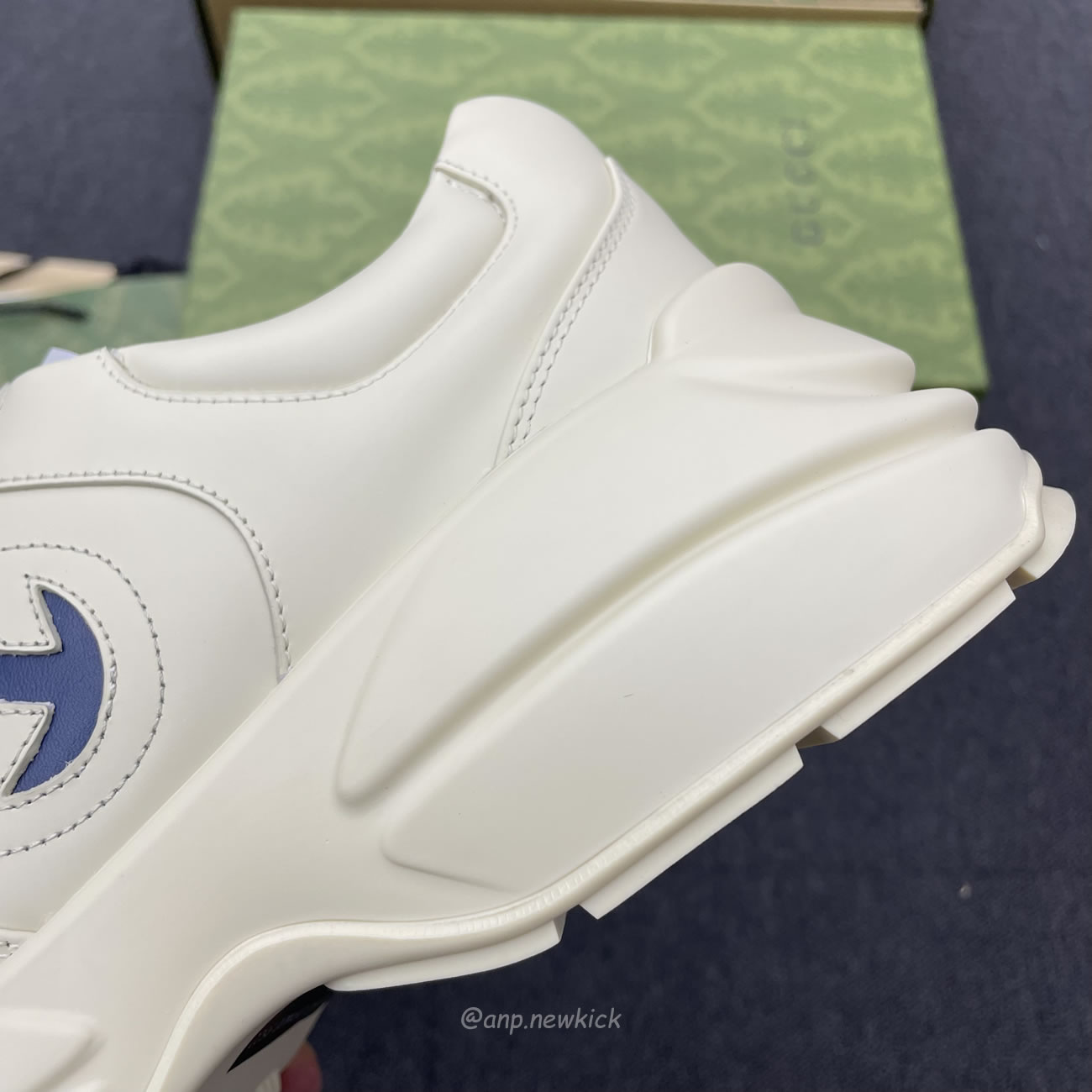 Gucci Rhyton Interlocking G Sneaker Black White 757857 Upg70 9567 (2) - www.newkick.vip